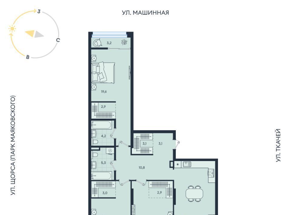 квартира г Екатеринбург Чкаловская ул Машинная 1в/2 фото 1