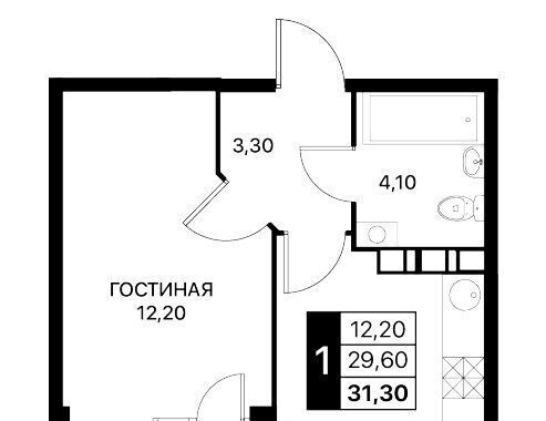 квартира г Ростов-на-Дону р-н Первомайский Смартполет жилой комплекс фото 1
