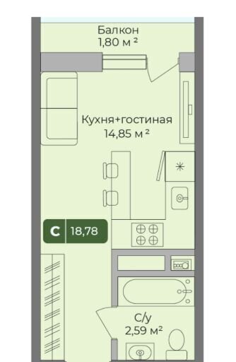 квартира г Краснодар р-н Прикубанский ул им. генерала Корнилова 24 лит. А фото 4