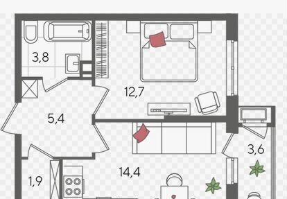 квартира г Краснодар р-н Карасунский ул Новороссийская 1 фото 4
