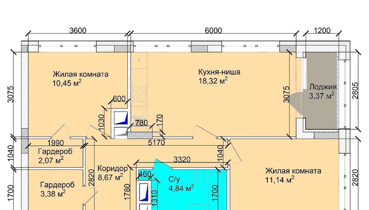 квартира г Кемерово р-н Заводский ул Дружбы 10 фото 2
