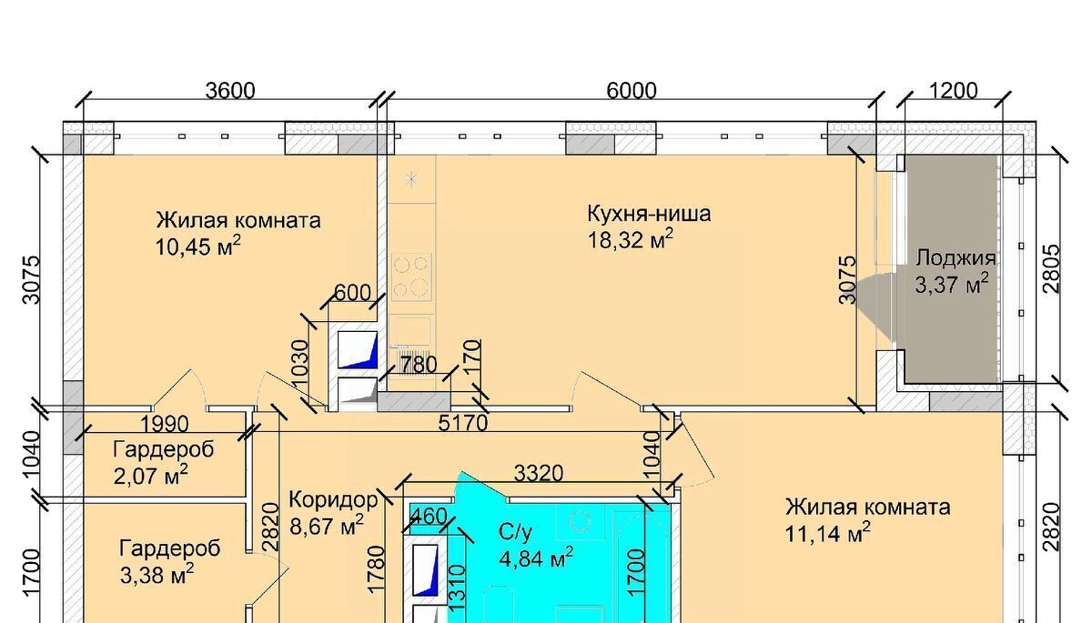 квартира г Кемерово р-н Заводский ул Дружбы 10 фото 2
