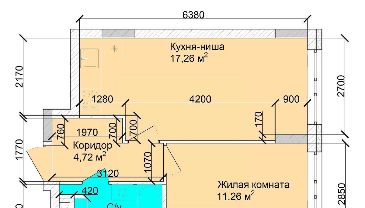 квартира г Кемерово р-н Заводский ул Дружбы 10 фото 2