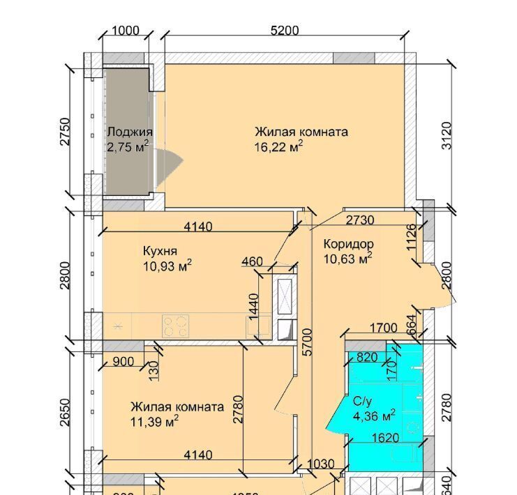 квартира г Кемерово р-н Заводский ул Дружбы 10 фото 2