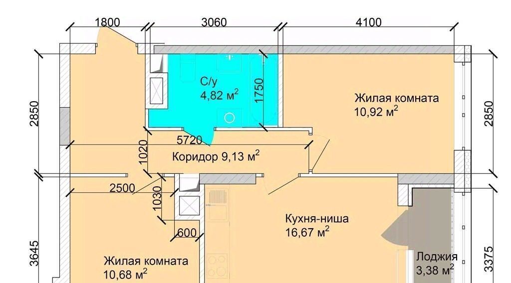 квартира г Кемерово р-н Заводский ул Дружбы 10 фото 2