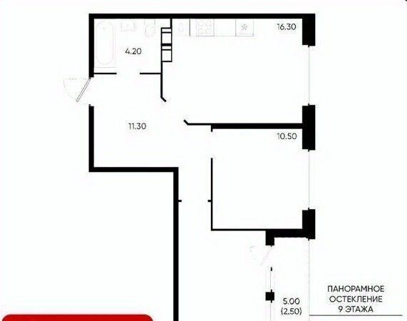 квартира г Краснодар р-н Прикубанский ул Доблести 8 фото 1