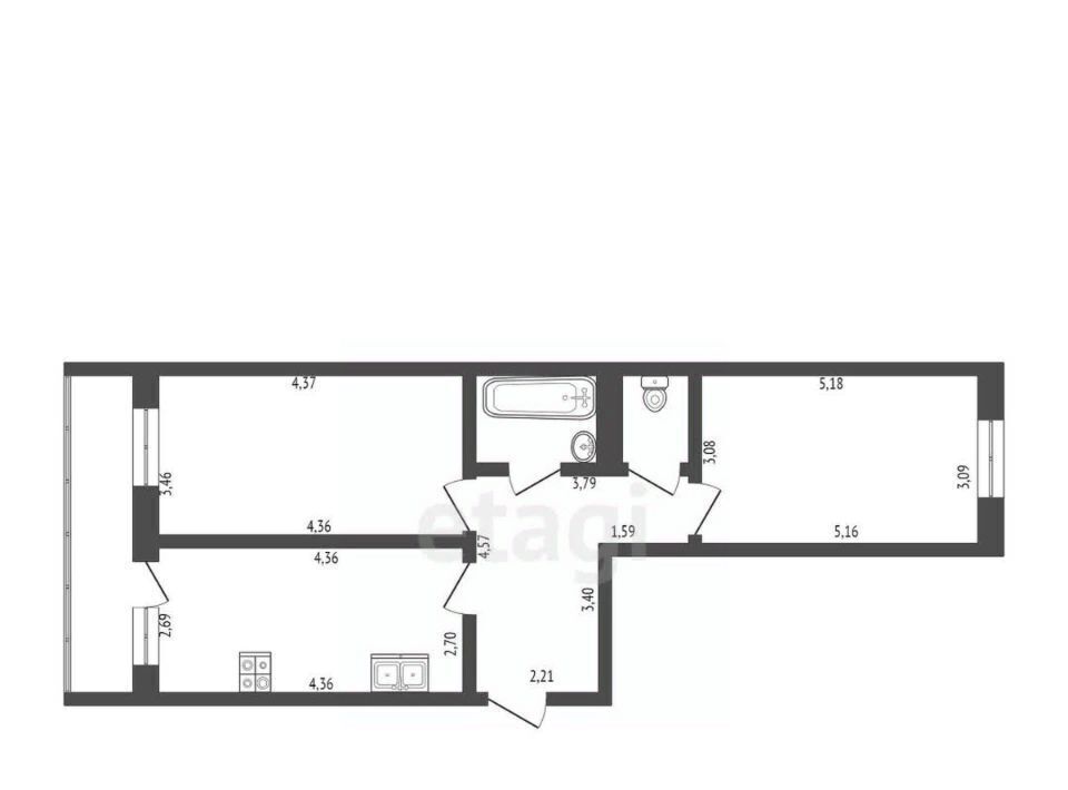 квартира г Тамбов р-н Советский ул Кавказская 1б фото 16