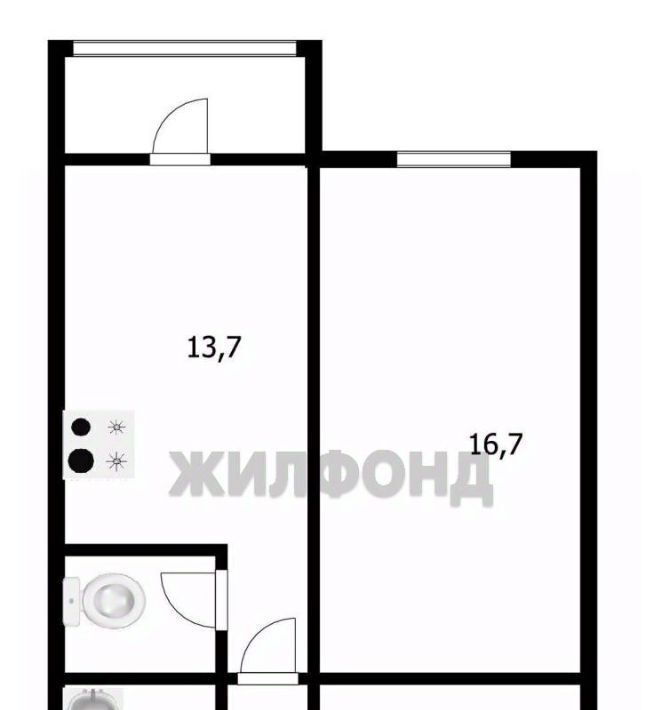квартира г Новосибирск Золотая Нива ул Татьяны Снежиной 45 фото 18
