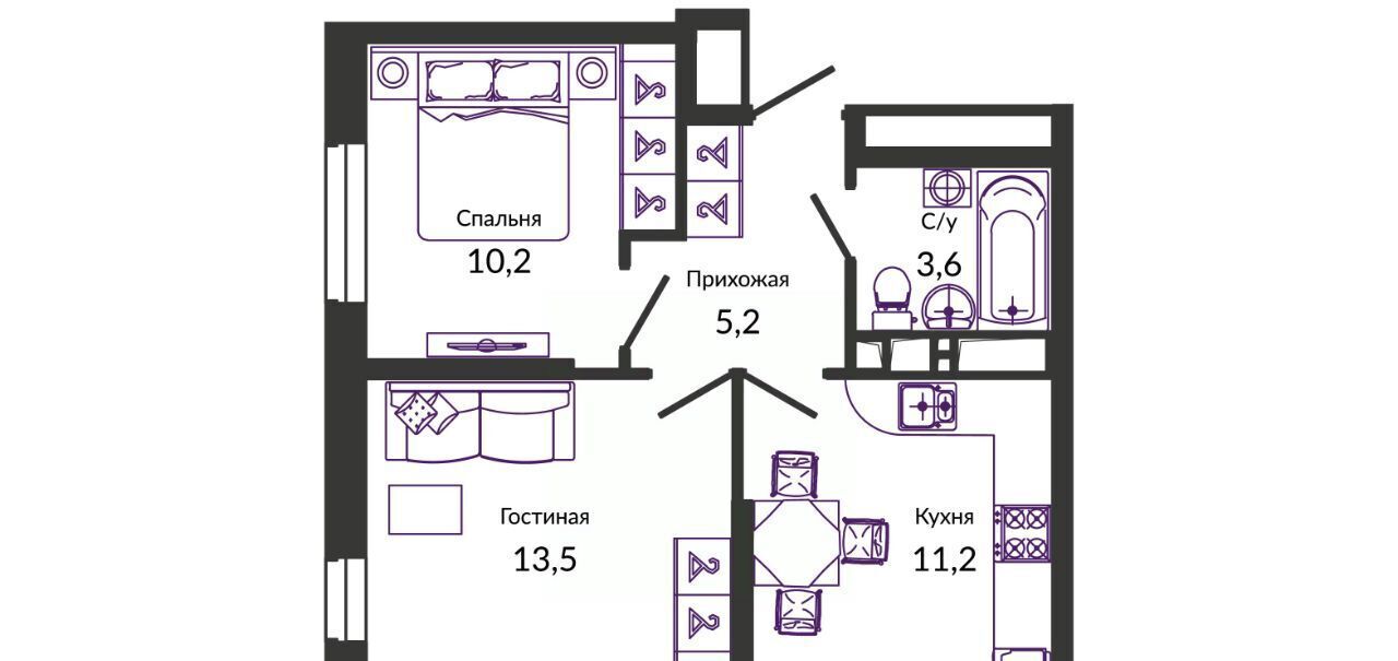 квартира г Краснодар р-н Прикубанский ул им. Героя Георгия Бочарникова 2 фото 1