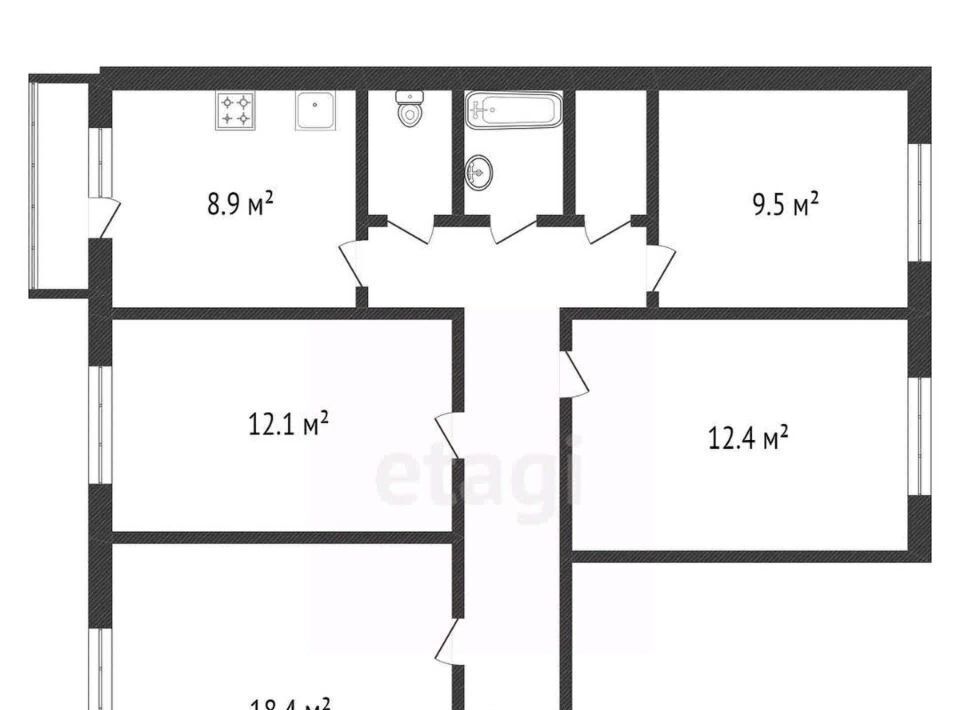 квартира г Благовещенск ул Мухина 18 фото 2