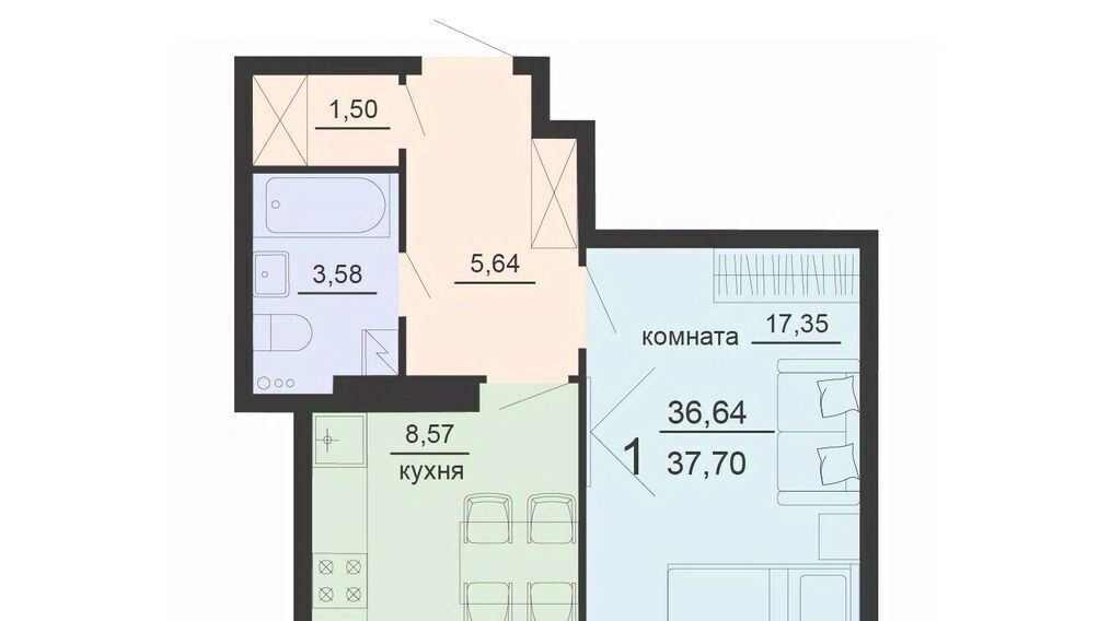 квартира г Воронеж р-н Железнодорожный Отрожка ул Богдана Хмельницкого 45а фото 1