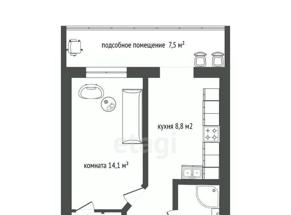 квартира г Белгород Восточный ул 3 Интернационала 25 фото 2