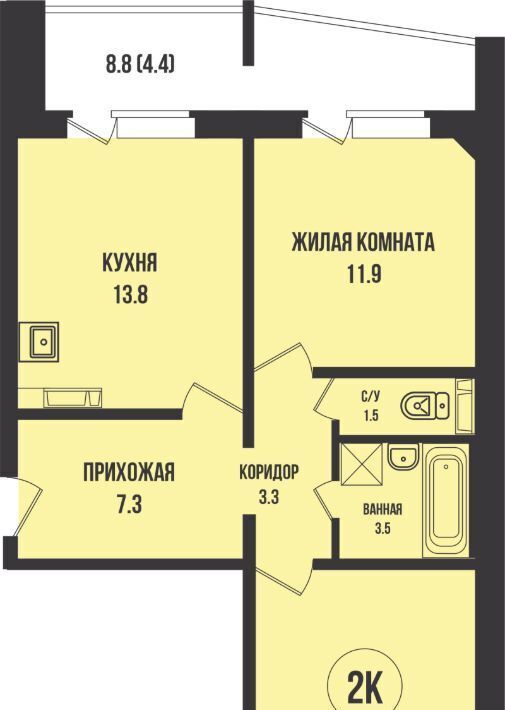 квартира г Новосибирск Заельцовская ул имени генерал-майора Рожкина А.Н. 7 фото 1