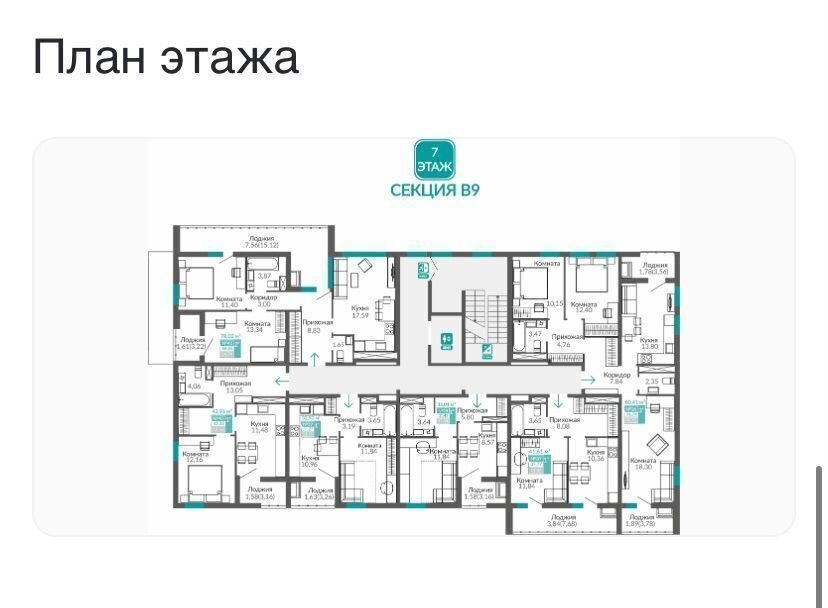 квартира г Симферополь ул. Куйбышева/Киевская, уч. 1. 1, этапы 16-20, секц. В 9, Б 9. 1, М 1. 4, Б 8, М 1. 3 фото 3