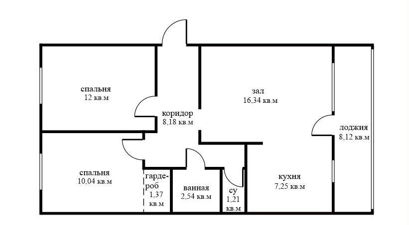 квартира г Миасс пр-кт Октября 51 р-н Северный, Миасский г. о. фото 12