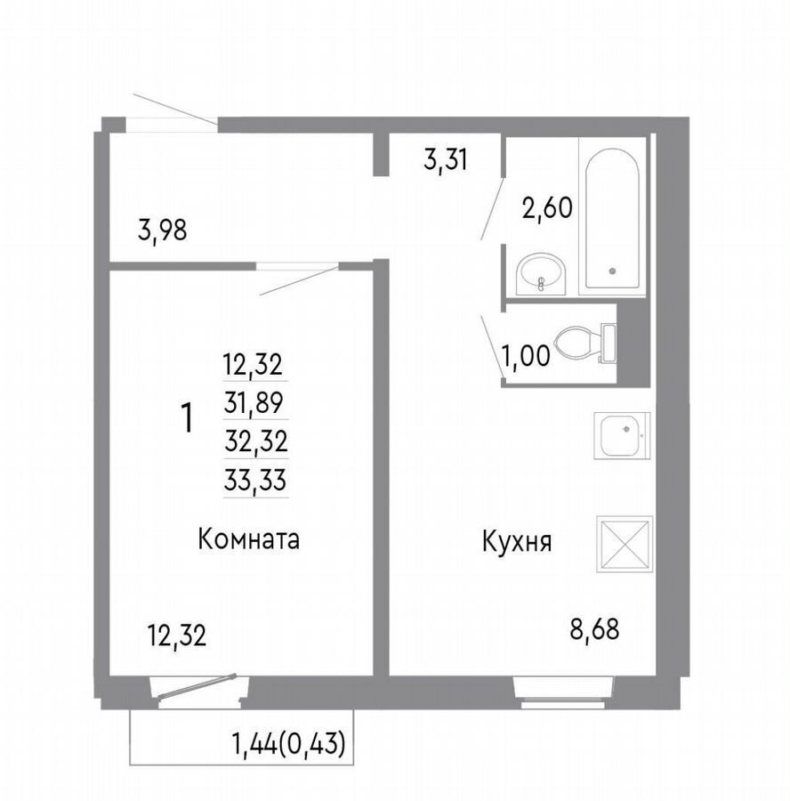 квартира г Челябинск р-н Советский ул Блюхера 125а фото 32