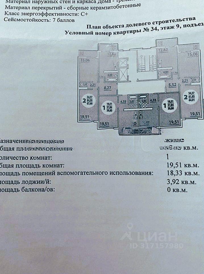 квартира г Краснодар ул им. Валерия Гассия 26 Краснодар, Жилой комплекс «Почтовый» фото 19