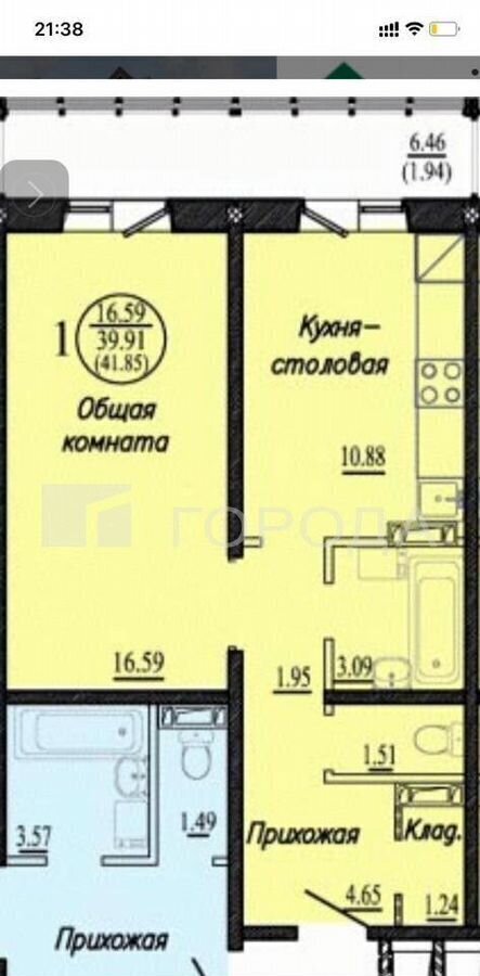 квартира г Новосибирск Золотая Нива ул Виталия Потылицына 13/3 фото 6