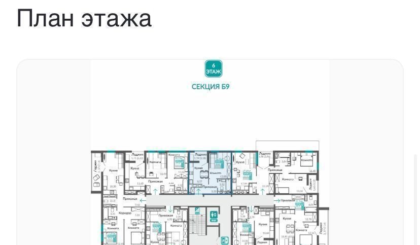 квартира г Симферополь ул. Куйбышева/Киевская, уч. 1. 1, 1 этап, секц. Б 9 фото 3