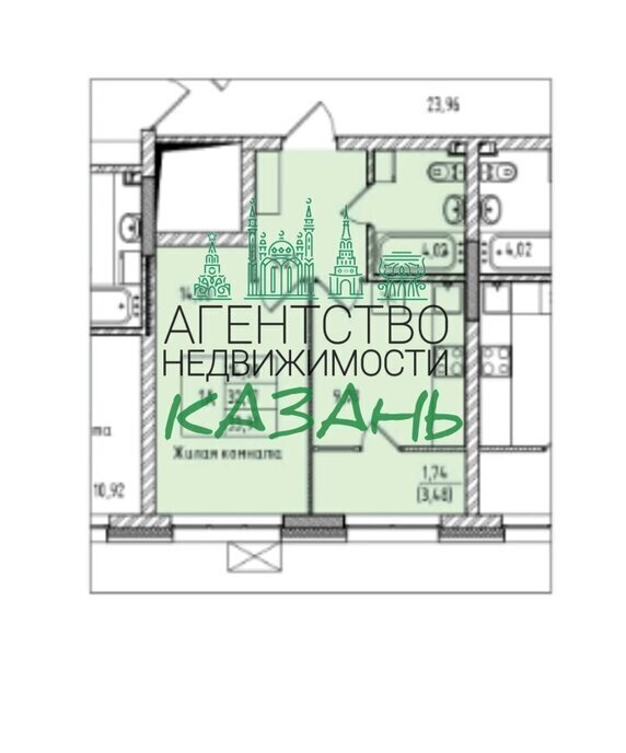 квартира г Казань р-н Авиастроительный ул Михаила Миля 3 Казань, Северный Вокзал фото 1