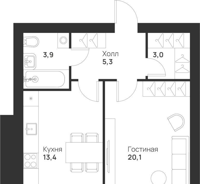 квартира г Тула р-н Привокзальный ул Героев России 6 ЖК «Новая Тула» фото 3