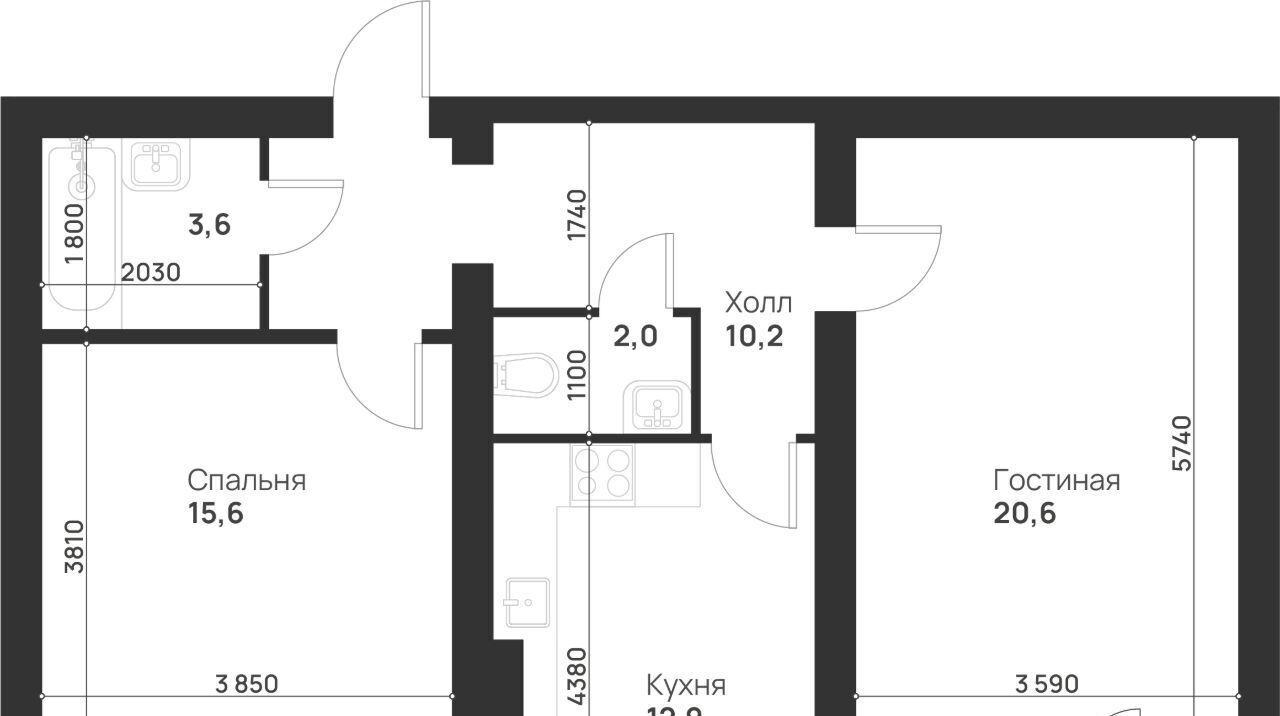 квартира г Тула р-н Привокзальный ул Героев России 2 фото 2