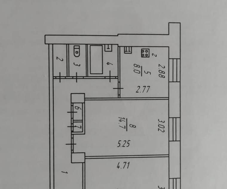 квартира г Мурманск р-н Ленинский ул Володарского 1 фото 10