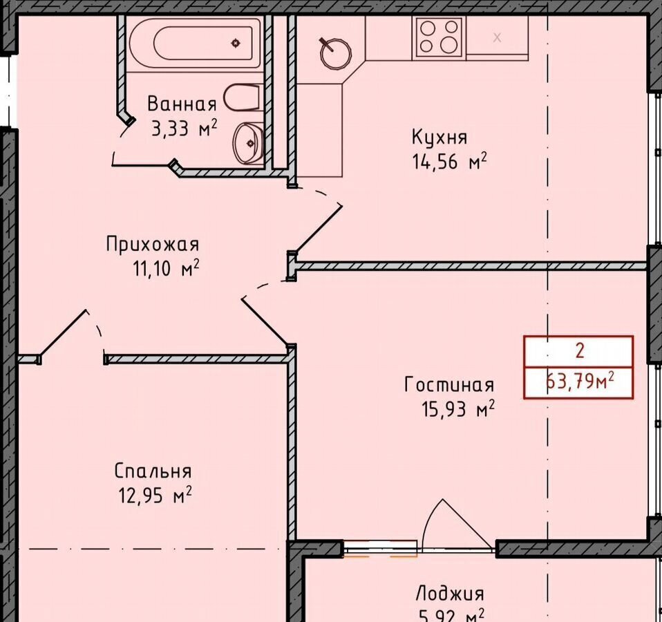 квартира г Избербаш ул Им Р.Зорге 44 фото 2
