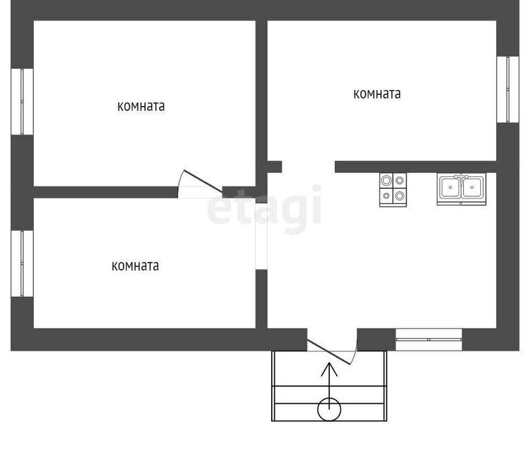квартира г Кыштым п Тайгинка ул Цыганкова 3 фото 1
