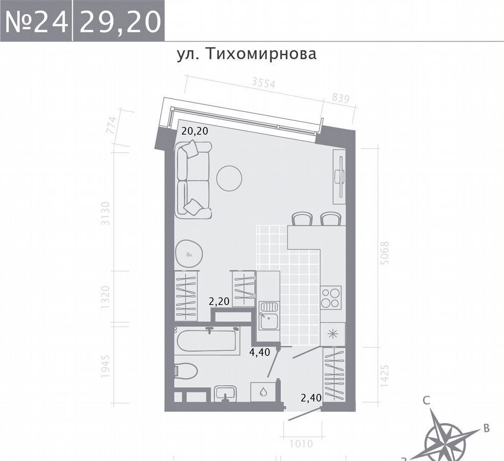 квартира г Казань р-н Вахитовский Суконная слобода ул Калинина 1 ЖК «‎Нити» фото 9