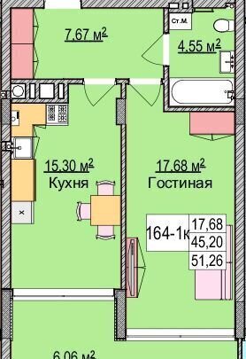 квартира р-н Зеленоградский г Зеленоградск ул Гагарина 87 фото 8