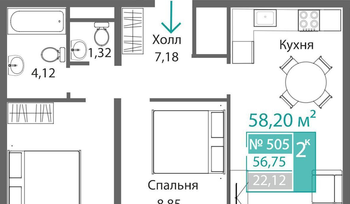 квартира г Симферополь р-н Киевский Крымская Роза фото 1