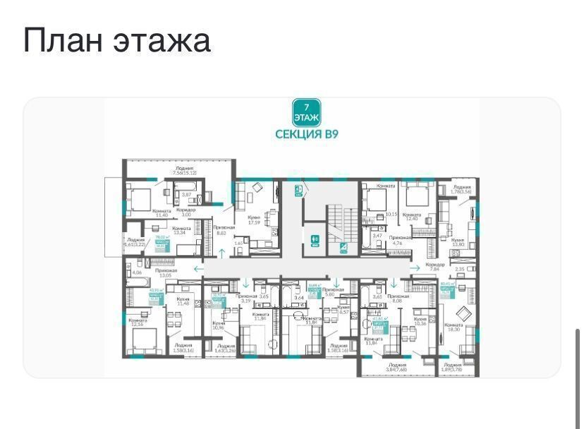 квартира г Симферополь р-н Киевский ул. Куйбышева/Киевская, уч. 1. 1, этапы 16-20, секц. В 9, Б 9. 1, М 1. 4, Б 8, М 1. 3 фото 3