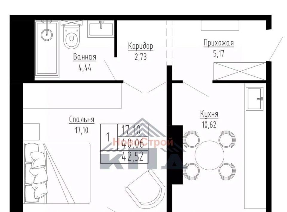 квартира г Новосибирск Студенческая ул Николая Сотникова 36/1 фото 1