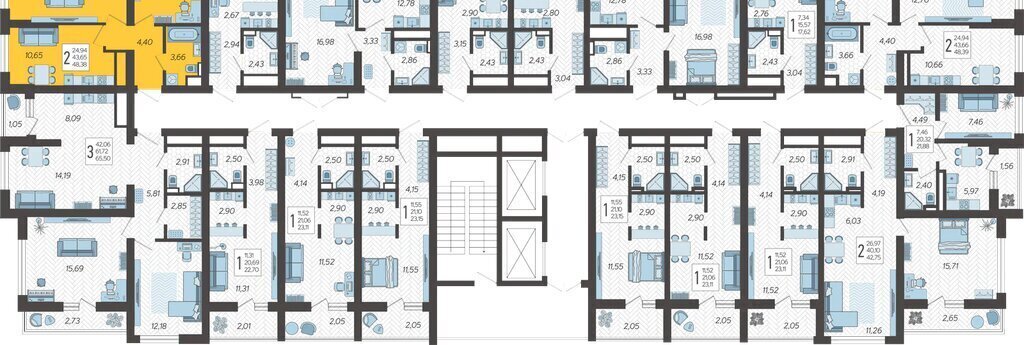 квартира г Сочи микрорайон Бытха Ясногорская улица, 16/2 к 12 фото 2