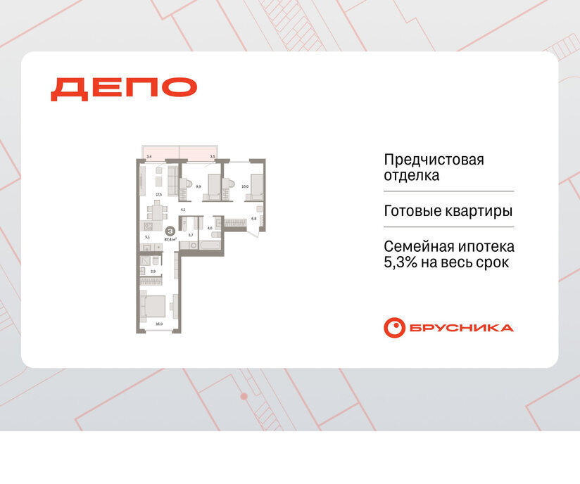 квартира г Екатеринбург р-н Железнодорожный Старая Сортировка Уралмаш ЖК Квартал Депо жилой район Сортировочный фото 1