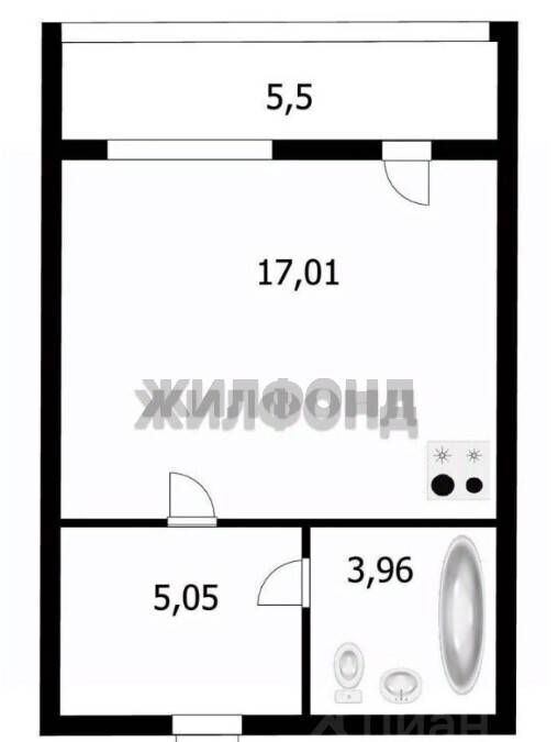 квартира г Новосибирск р-н Ленинский ул Юности 5 микрорайон «Дивногорский» фото 11