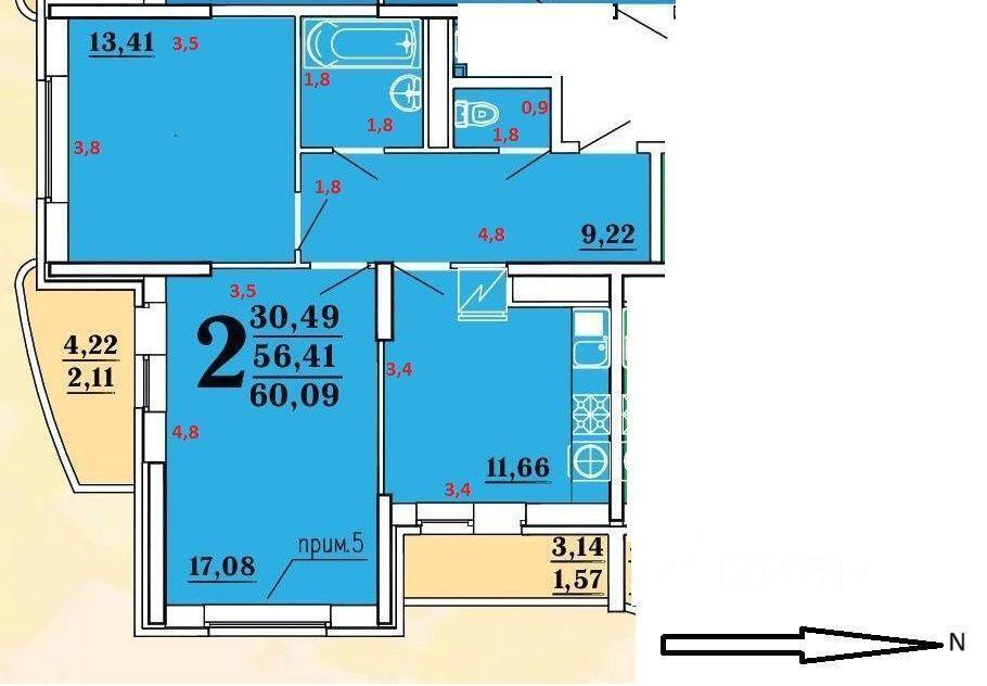 квартира г Краснодар р-н Прикубанский ул Героев-Разведчиков 26/4 фото 1