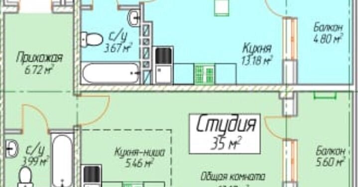 квартира г Махачкала р-н Ленинский ул Майская 30 фото 7
