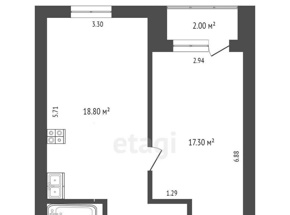 квартира г Тюмень р-н Калининский ул Комбинатская 54к/2 фото 3