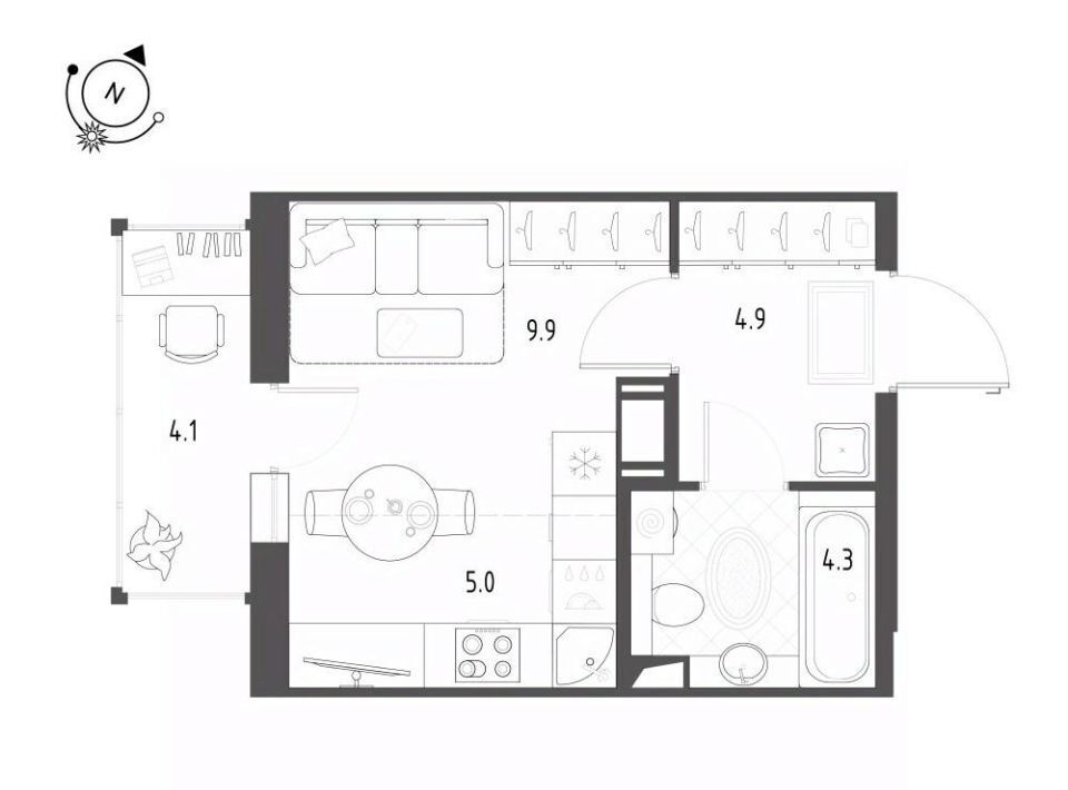 квартира г Санкт-Петербург п Шушары ул Чудовская 14к/1 Звездная фото 1