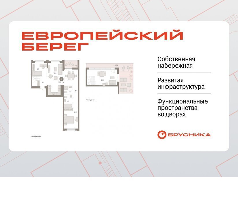 квартира г Новосибирск р-н Октябрьский Речной вокзал микрорайон «Евроберег» микрорайон Европейский Берег фото 1