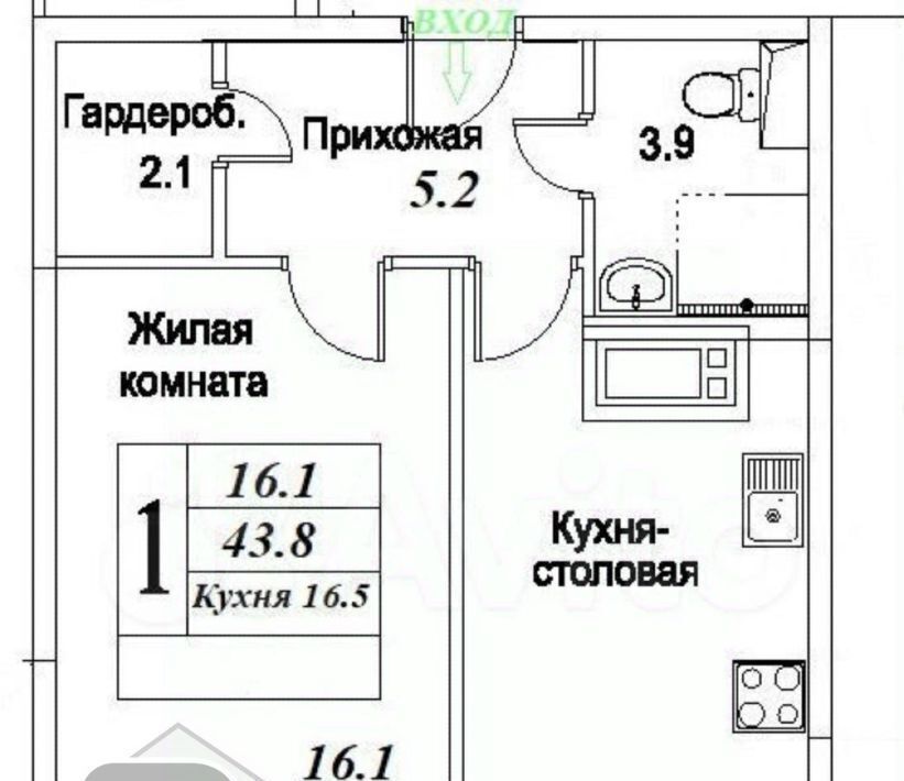 квартира г Видное ул Олимпийская 1к/1 ЖК Битцевские Холмы Царицыно фото 10