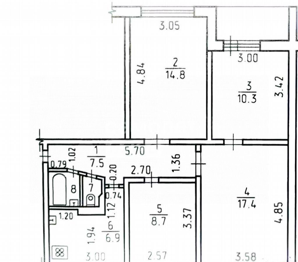 квартира г Ижевск р-н Устиновский ул Молодежная 57 фото 18