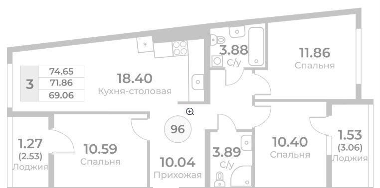квартира г Калининград р-н Ленинградский ул Пригородная ЖК «Легенды Девау» жилой дом фото 2
