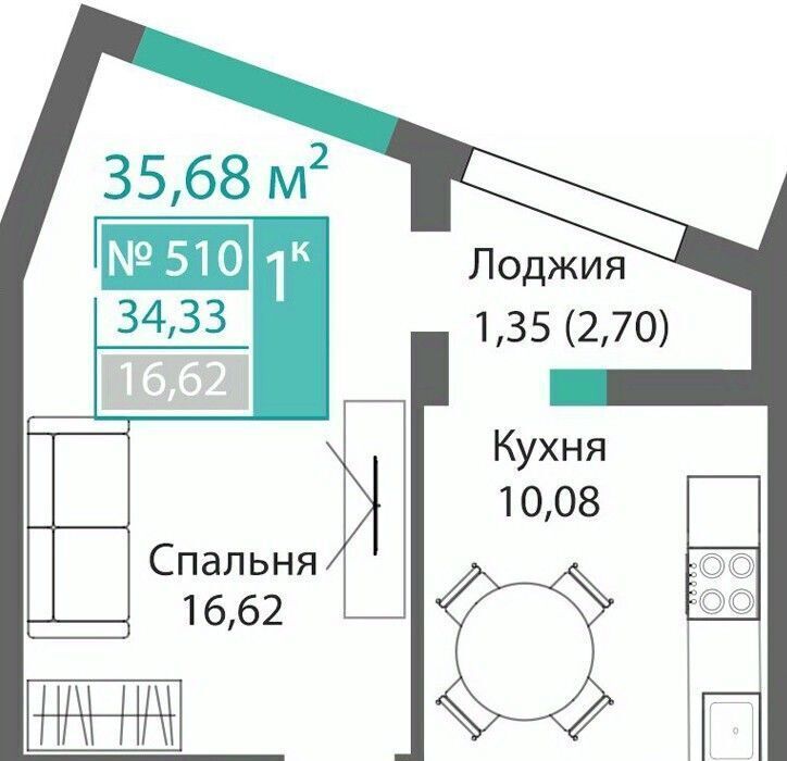 квартира г Симферополь р-н Киевский Крымская Роза фото 1