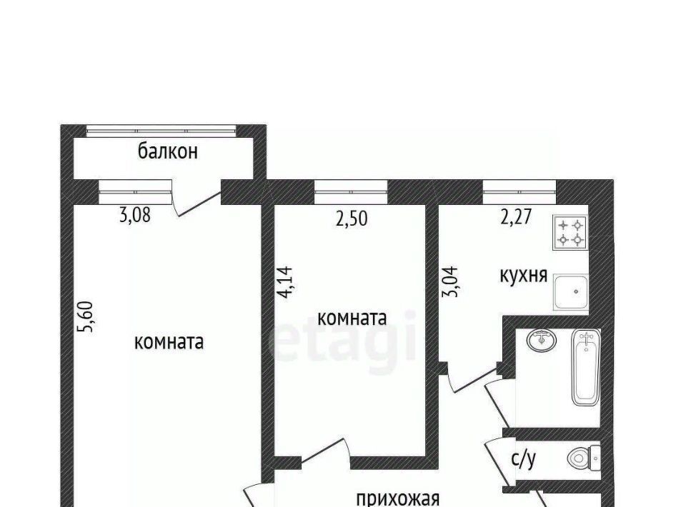квартира г Белгород Западный ул Костюкова 23 фото 2