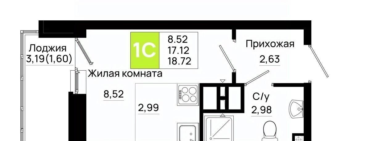 квартира г Ростов-на-Дону р-н Октябрьский пер Нефтекачка ЖК «Октябрь Парк» фото 1