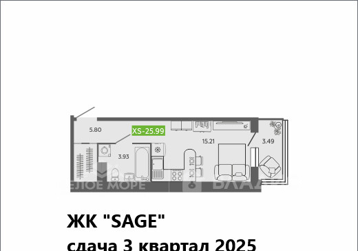 квартира г Архангельск ул Северодвинская 25а фото 10