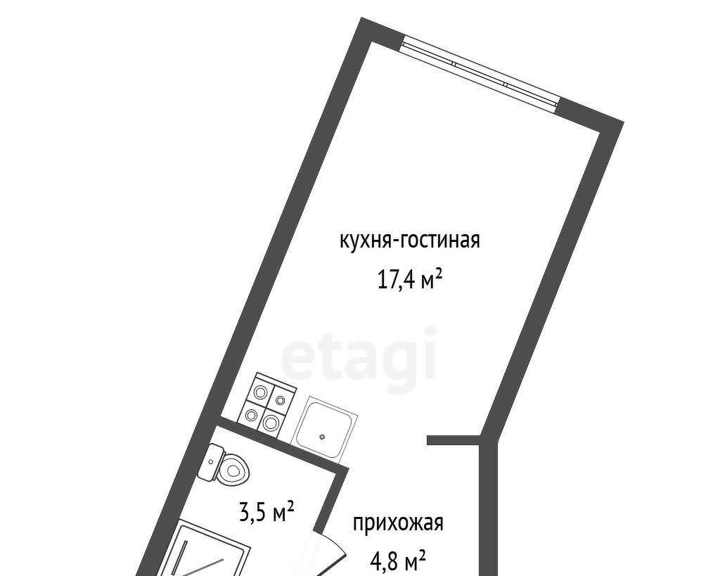квартира г Екатеринбург п Широкая Речка ул Николая Кичигина 9/5 фото 2